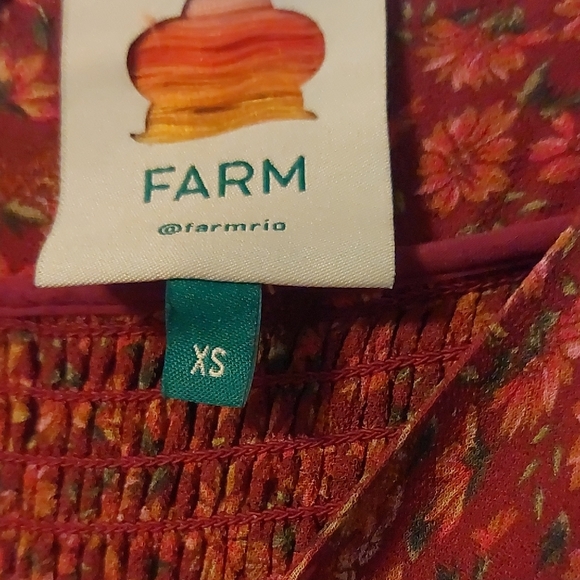 FARM Rio Rust Floral Long Sleeve Maxi Dress Size XS - Picture 3 of 9